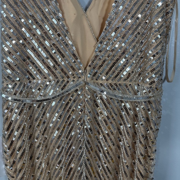 Not for sale  Mac Duggal Sequin Metallic Elegant Gold Sequin Evening Gown - Picture 11 of 16